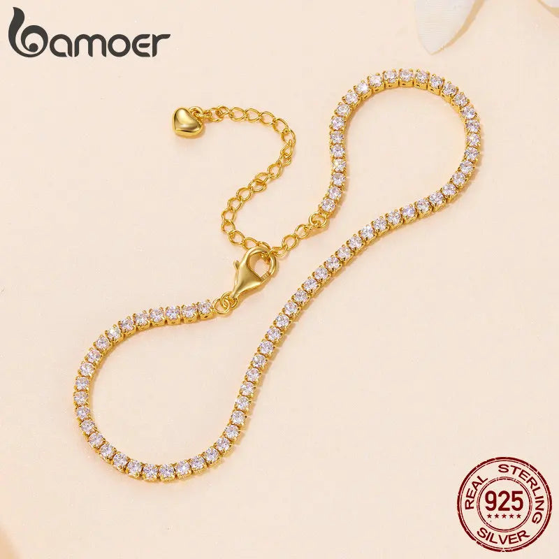 Pulsera de Plata con Circonia Cielo