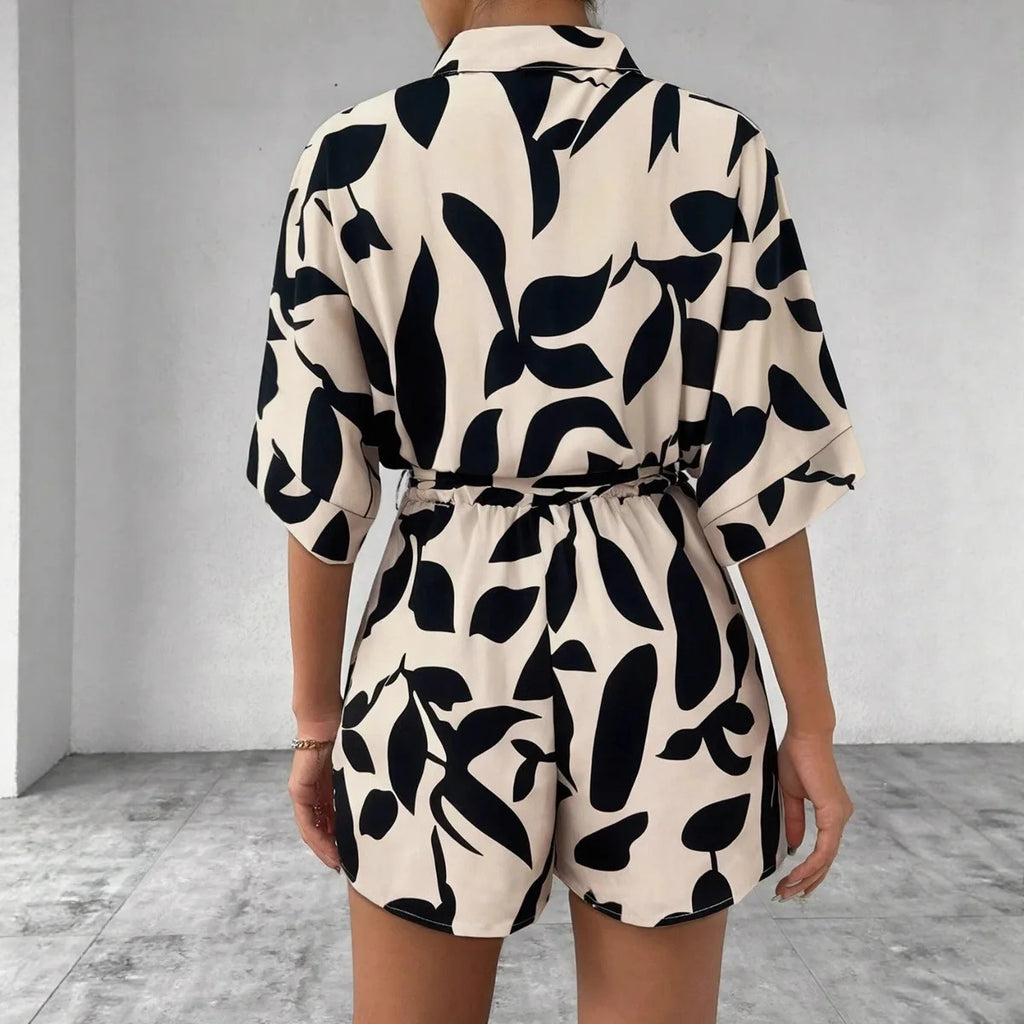 Jumpsuit Satén Pierna Ancha Estampado