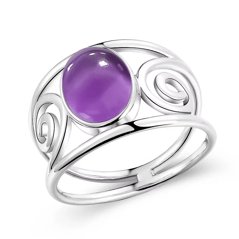 Anillo de Plata con Amatista
