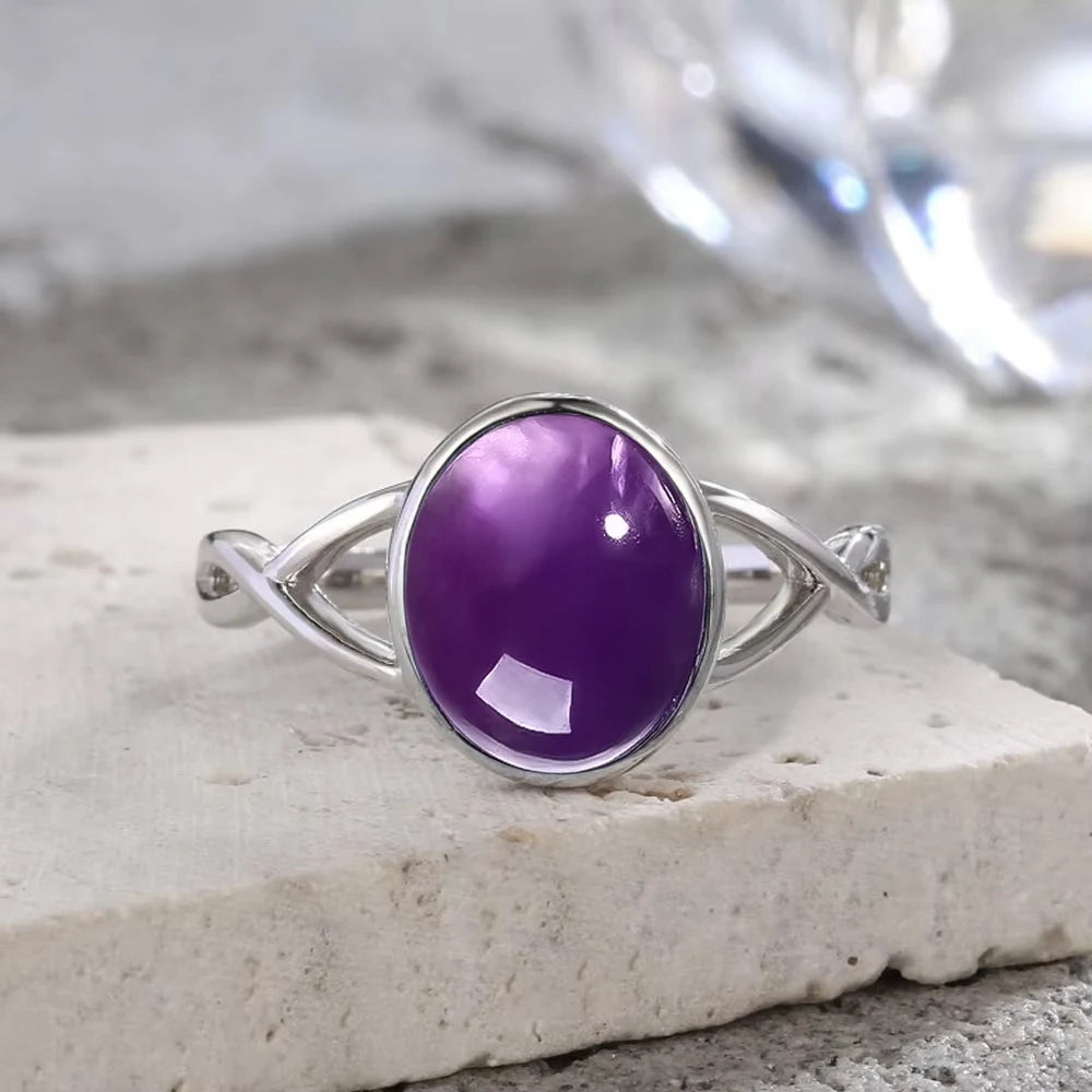 Anillo de Plata con Amatista