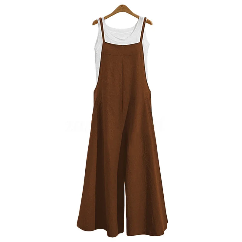 Jumpsuit Lino Pierna Ancha Sin Mangas