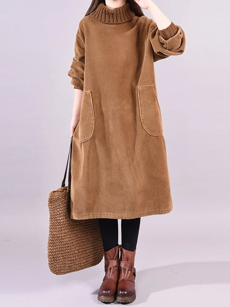 Vestido Pana Polar Vintage