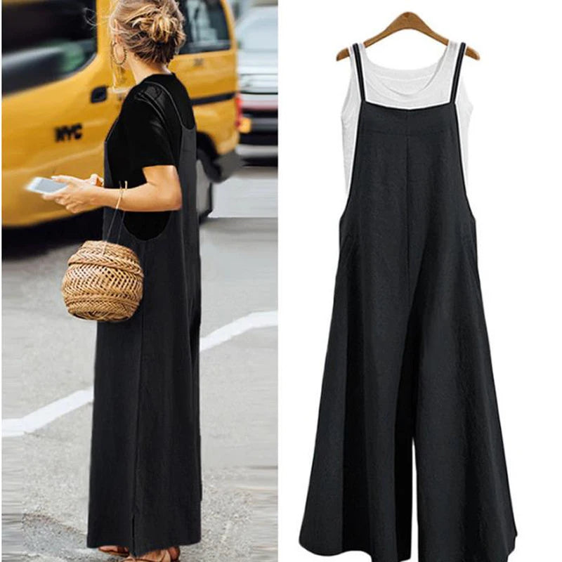 Jumpsuit Lino Pierna Ancha Sin Mangas