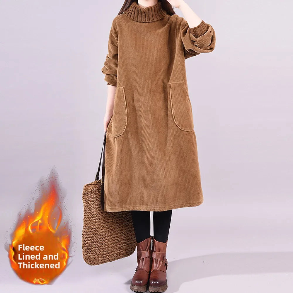 Vestido Pana Polar Vintage