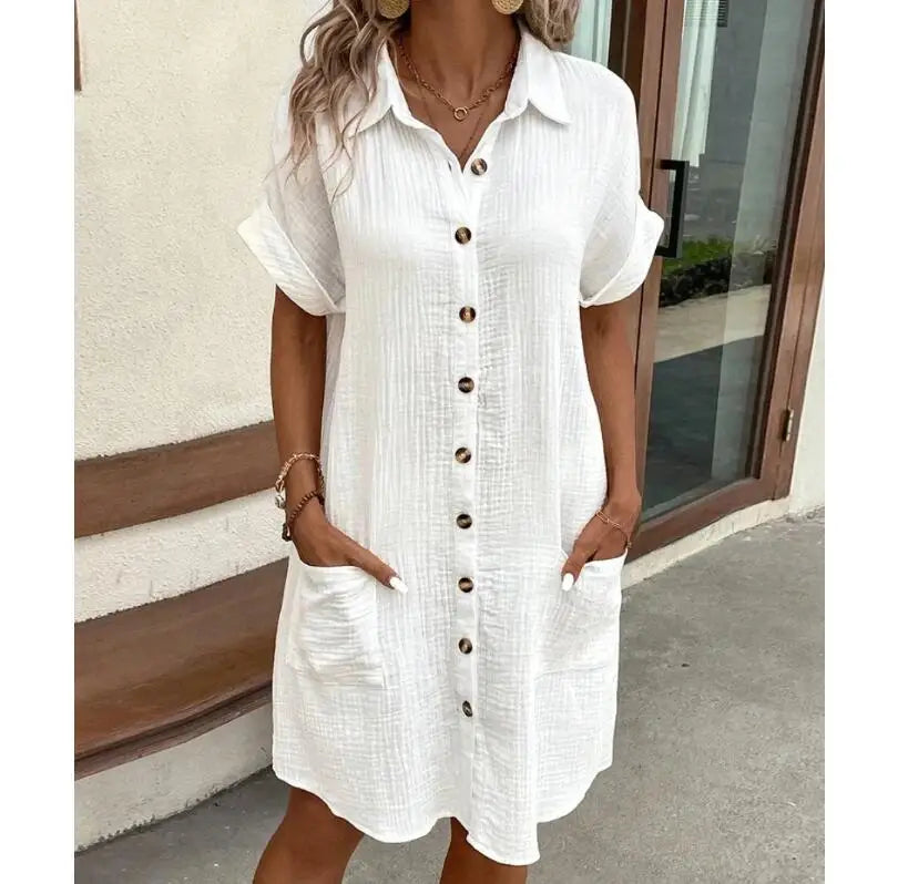Vestido Liso Elegante Casual