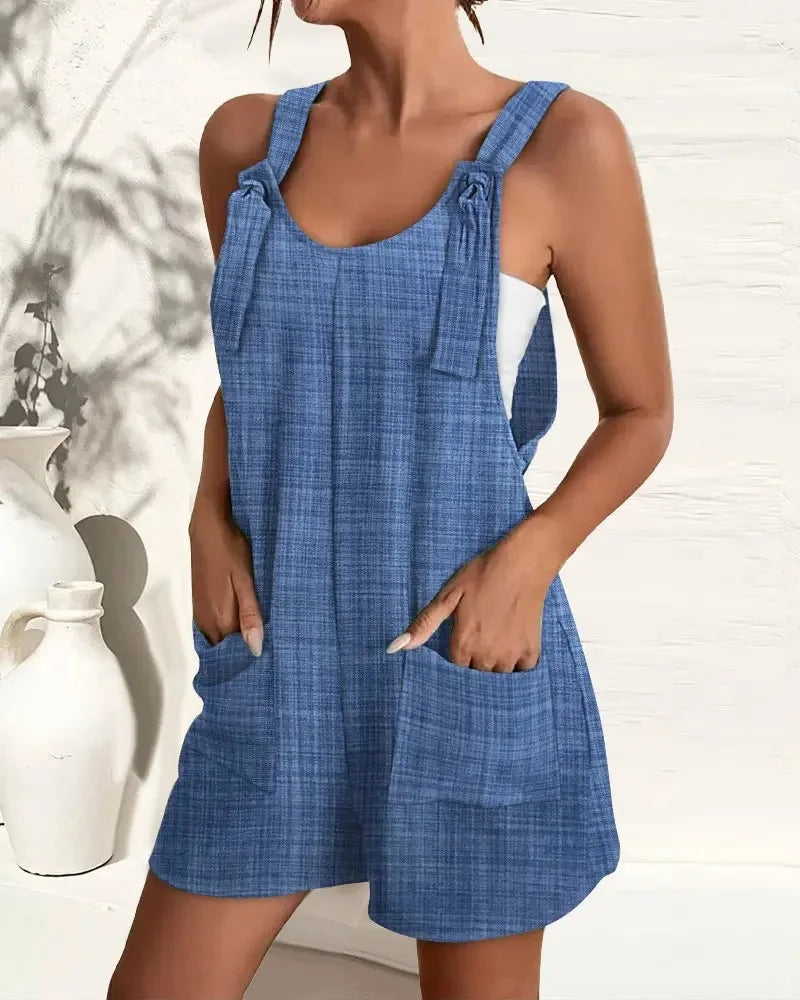 Jumpsuit Sin Mangas Estampado Casual