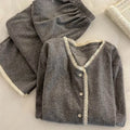 Conjunto Terciopelo Encaje Manga Larga