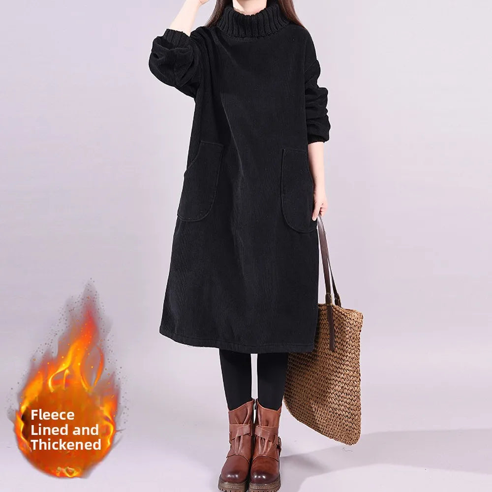 Vestido Pana Polar Vintage
